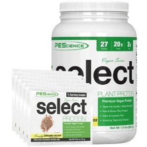 PEScience Vegan Select Protein 837g - Peanut butter delight + 5 x Select Vegan Protein vzorek ZDARMA